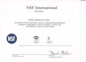 NSF certificate 2