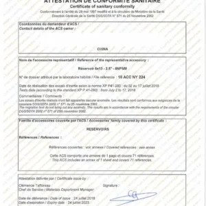 شهادات فلاتر مياه اكواترك