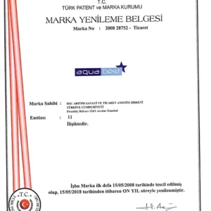 شهادات فلاتر مياه اكواترك