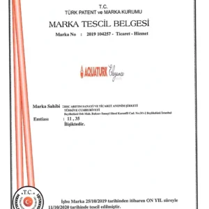 شهادات فلاتر مياه اكواترك