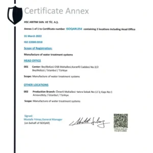 شهادات فلاتر مياه اكواترك