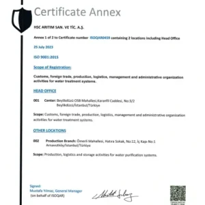 شهادات فلاتر مياه اكواترك