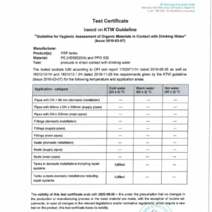 شهادات فلاتر مياه اكواترك