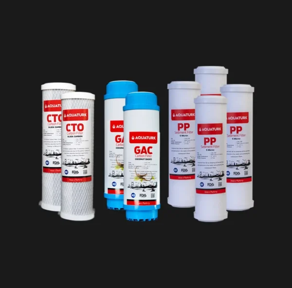 عرض سنوي شمعات فلتر مياه تركي عادي عدد 4 مرحلة أولي و2 مرحلة تانية و2 مرحلة ثالثة