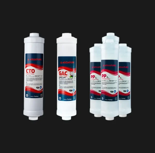 عرض سنوي شمعات فلتر مياه تركي كومباكت عدد 4 مرحلة أولي و1 مرحلة تانية و1 مرحلة ثالثة